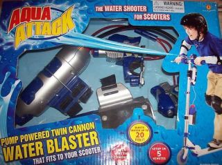 Aqua Attack Pump Powered Twin Water Cannon For Scooters