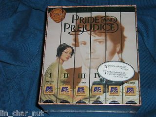 PRIDE AND PREJUDICE Jane Austen 6 VHS Videos BBC 200th Anniversary Ed 