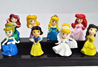 princesses figures cake toppers snow white little mermaid belle 8pcs
