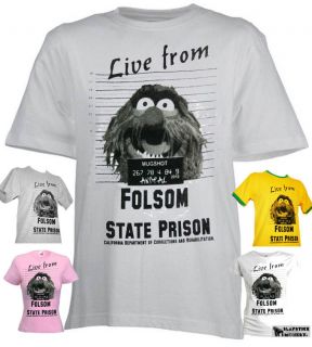   Johnny Cash Folsom State Prison parody funny t shirt mens ladies