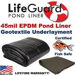 20 45 mil EPDM Pond Liner & Underlayment Combo