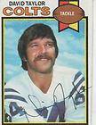 DAVID TAYLOR SIGNED 1979 TOPPS #109   BALTIMORE COLTS