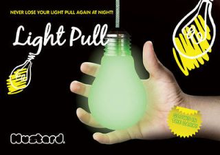 Light Pull Closet Bulb Shaped by Mustard Glow in the Dark Flash 