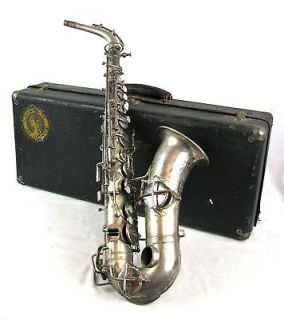 Vintage Silver Melody Master Saxophone Sax Instrument for Restoration