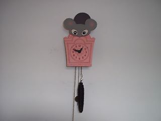   West German Moving Eye Mouse Cuckoo Clock / Runs & Really Good Shape