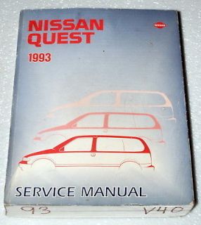 1993 NISSAN QUEST XE GXE MINI VAN Factory Dealer Shop Service Repair 