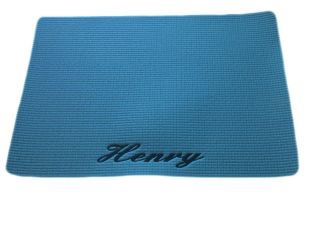   Dog/Cat Placemat/Feedi​ng/Bowl Mat. Blue. Puppy/Small XL​arge