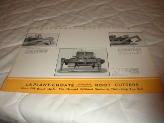 1940s LaPLANT CHOATE RC 8 ROOT CUTTERS/CATERPILLAR D8 SALES BROCHURE