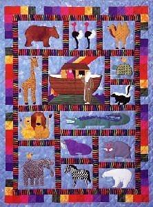 Noahs Ark After the Flood Animal Applique Quilt Pattern