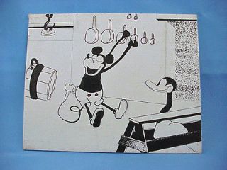 Disneys MICKEY MOUSE PAINTING From STEAMBOAT WILLIE 8X1O #711Canvas 