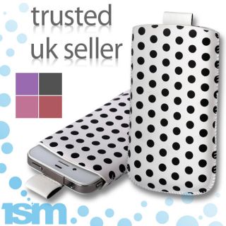   DOT PRINTED SLIM FIT POUCH SLEEVE CASE COVER FOR ALL MOBILE PHONES