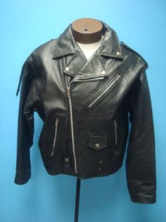 Canadian Party Motorcyc​le Leather Men Coat Jacket SZ XL