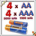 AAA AA 1350 3000 mAh NiMH Rechargeable GODP Battery