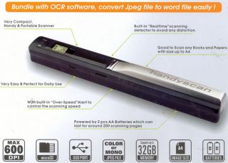 New! Handyscan Portable Handheld Scanner! Color/Mono Selection!