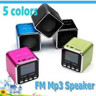 Rechargeable Digital LCD Music  Player Speaker FM Radio USB Micro 