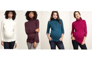 NWT Gap Maternity Turtleneck Sweater Burgundy, Off White, Red,Teal XS 