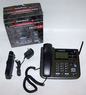   Shack 43 337 6.0 2 Line Corded Phone Digital Answering Caller ID *READ