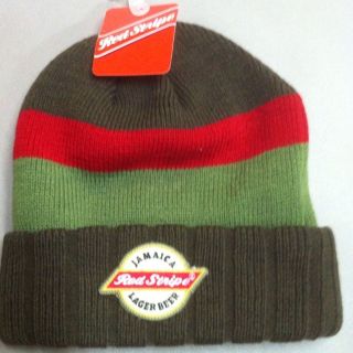 red stripe beer hat in Clothing, Shoes & Accessories
