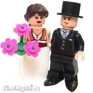 M611 Lego Custom Wedding Bride & Groom Custom Minifigures   Light 