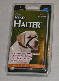 The Sporn Head Halter Collar Dogs Training Heavy Pullers Blue Large L