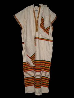 Ethiopian Dress & Shawl  Ethiopia RASTA Reggae African Clothing