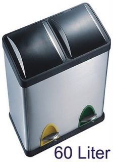 60 Litre Compartment Recycling Pedal Recycle Step Bin