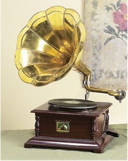 New Wood Metal Gramophone 28 Inch Height 18 Inch Wide On Sale