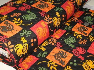 Fabric Traditions EXCLUSIVE DOUBLE FACED QUILT fabric ROOSTER PATCH 