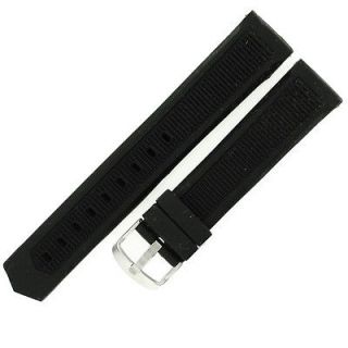 20mm Replacement Strap Black Rubber Watch Band for Tag Heuer F1 BT0714
