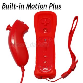 NEW Built in Motion Plus Game Remote Controller & Nunchuck For 