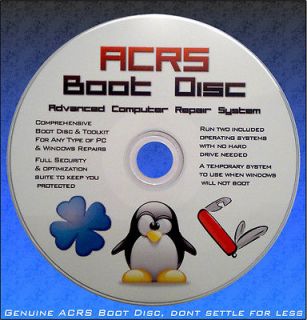  Repair System Boot CD Recovery Disk for Windows 7, 8, XP, VISTA