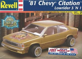 Revell 81 Chevy Citation Lowrider 3 N 1 Plastic Model Car Kit 1/24 