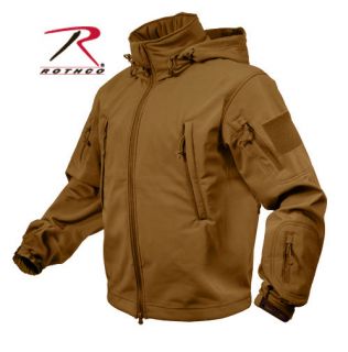 JACKET SOFT SHELL COYOTE BROWN SPECIAL OPS TACTICAL WATERPROOF SHELL 