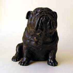 ENGLISH BULLDOG, statue figurine of resin, Art Dog