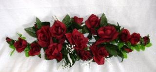   WINE SWAG ~ Silk Wedding Flowers Roses ~ Arch Centerpieces Decorations