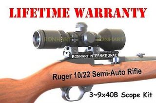 Ruger 10/22 (1022) 3 9x40B Mini  Scope Kit for Rifles and Carbines
