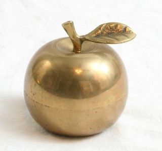 Russ Berrie Vintage Brass Apple Bell Clanger Dinner Teacher Bell Made 