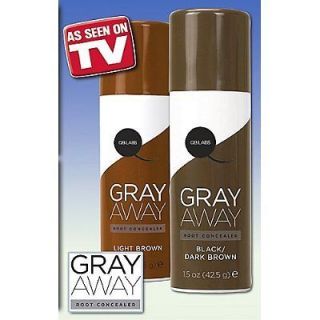 Gray Away Root Concealer, Light Brown, Black/Dark Brown   AS SEEN ON 