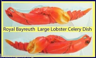 Antique Royal Bayreuth Figural Lobster Dish for Celery / Vegetables 