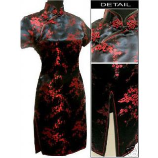 Black/red Sexy Chinese Style Evening Dress/Cheong sam szs 2xl