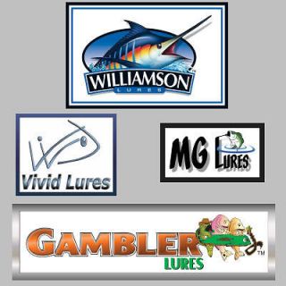 FISHING LURES LOGOS DECALS STICKERS MIXED