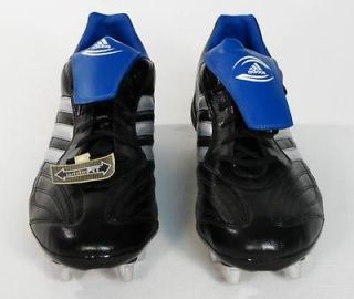Adidas Regulate IV SG Low Rugby Boots Cleats Black & Silver Mens NWT