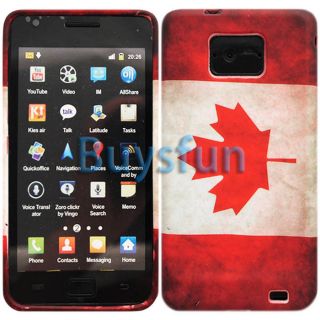 Retro Canada Canadian Flag Gel Cover Case For Samsung Galaxy S2 i9100