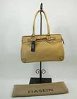 Vani Purse Handbag Shoulder Bag Tan Yellow Camel Silver Buckle Detail 