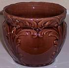 ROSEVILLE POTTERY EARLY BROWN #454 JARDINIERE!