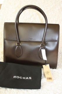 Rochas R18 Flap top Tote Bag Brown leather purse NWT $1895