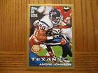 2010 Topps Andre Johnson Texans All Pro #78 Gold Parallel Card #/2010