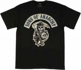 Authentic SONS OF ANARCHY Reaper Logo Patch Fitted Hat Cap Black Bill 