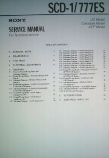 SONY SCD 1 SUPER AUDIO CD PLAYER SERVICE MANUAL BOUND