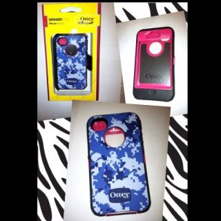 iphone 4 otterbox defender pink blue in Cell Phone Accessories